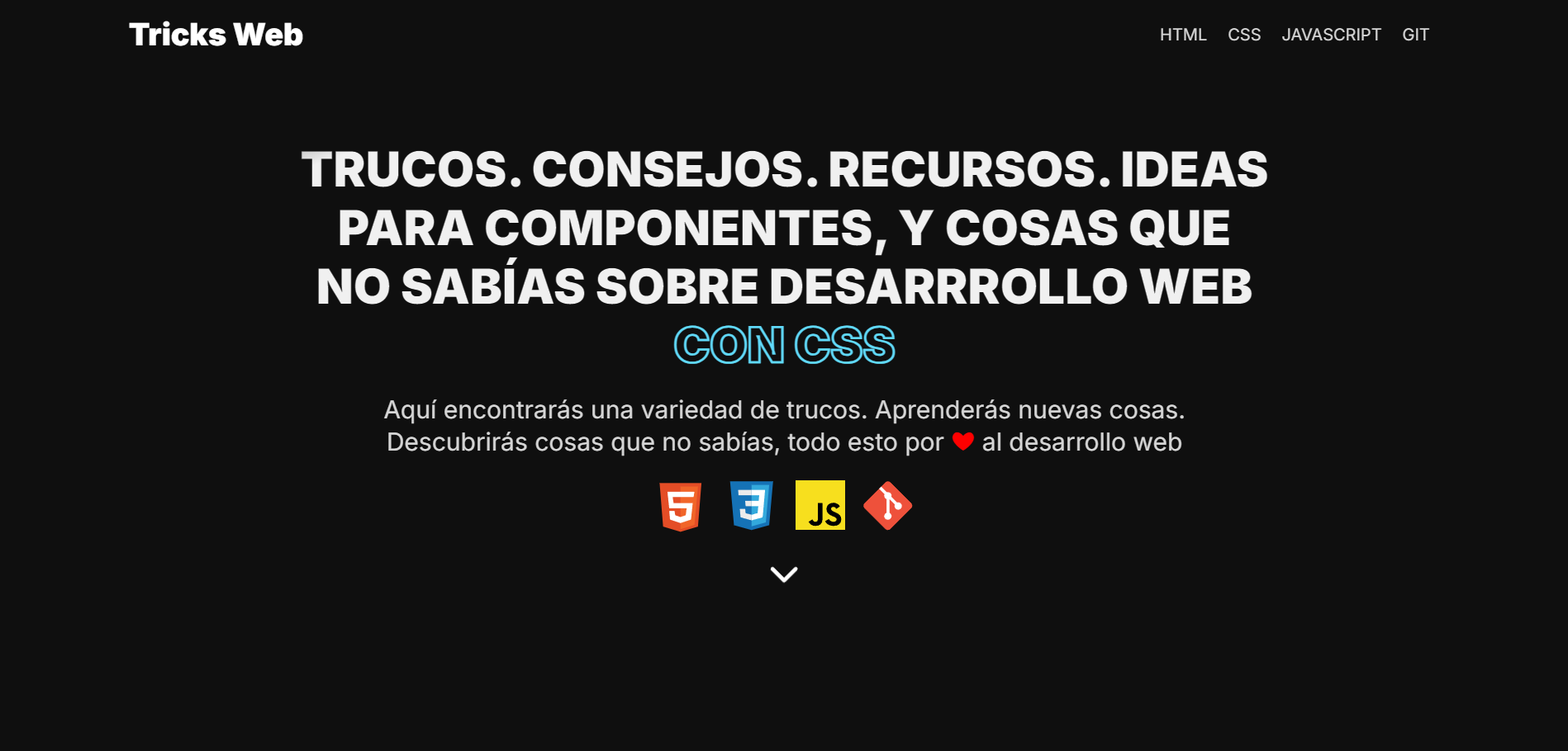 sitio web tricksweb